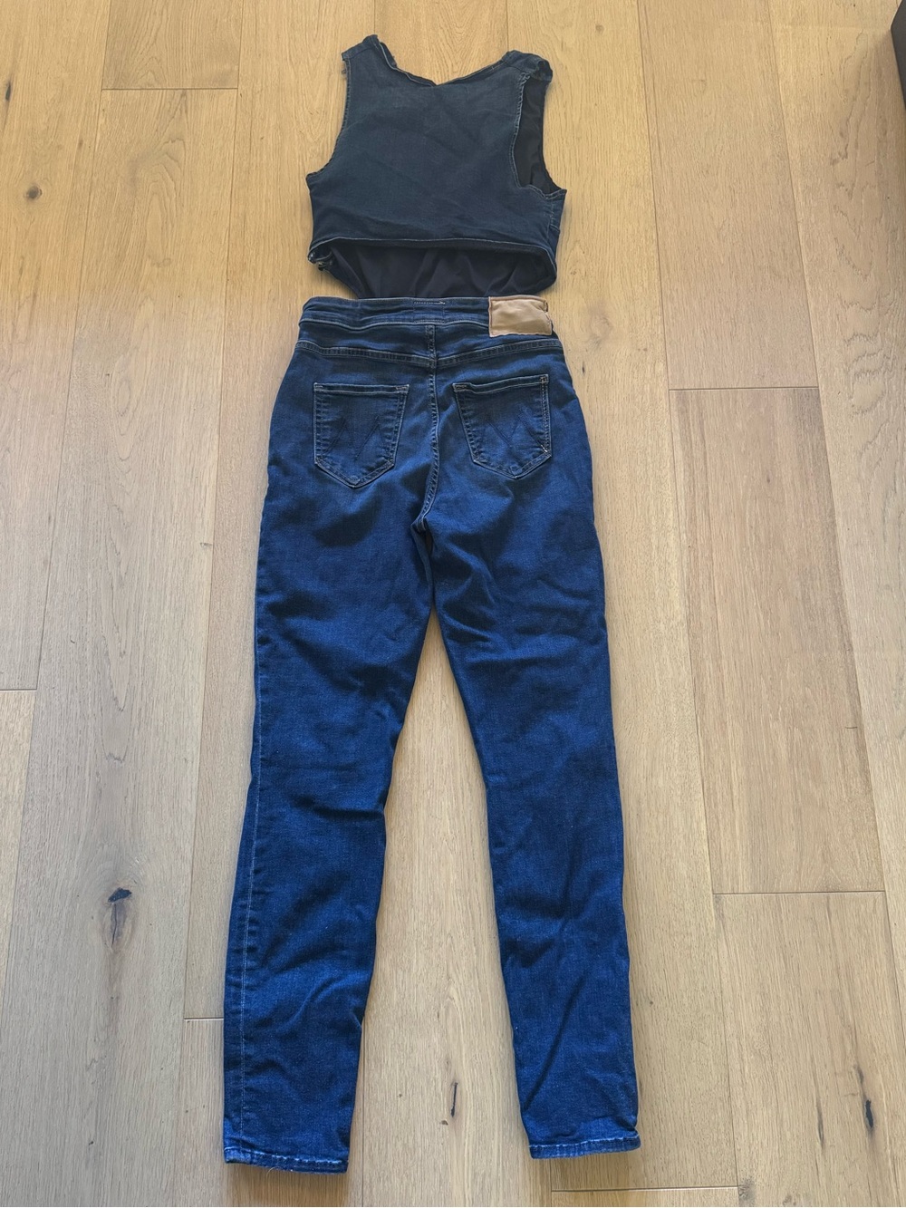 Mother x Miranda Kerr The Cut it Out Jumpsuit in Absolutely, Positively - Picture 9 of 11
